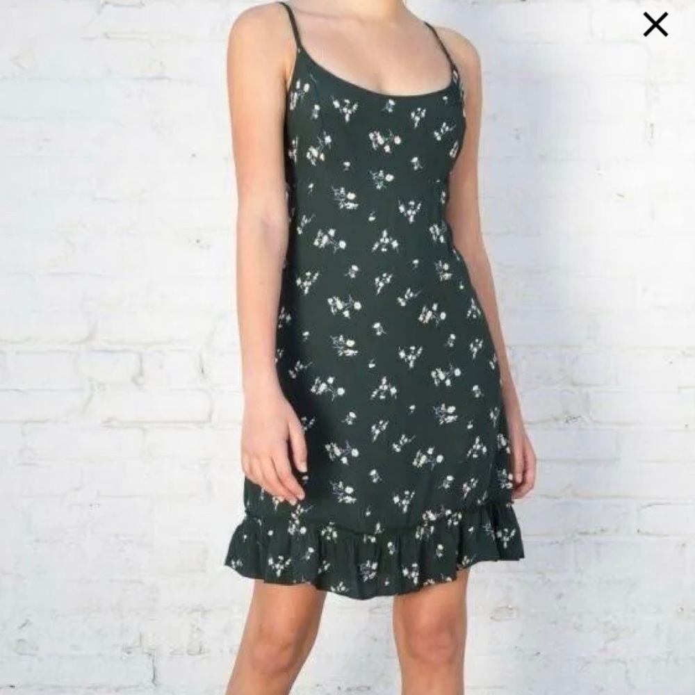 Brandy Melville Green floral dress